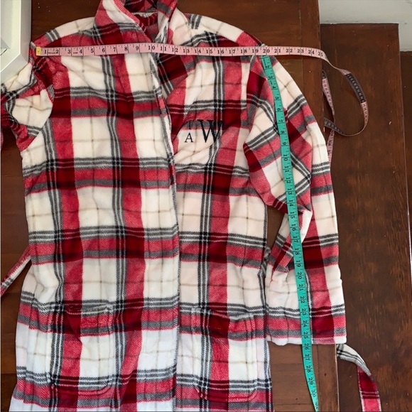 NWOT Pottery Barn Winslow Plaid Plush Robe Multi - Picture 13 of 14
